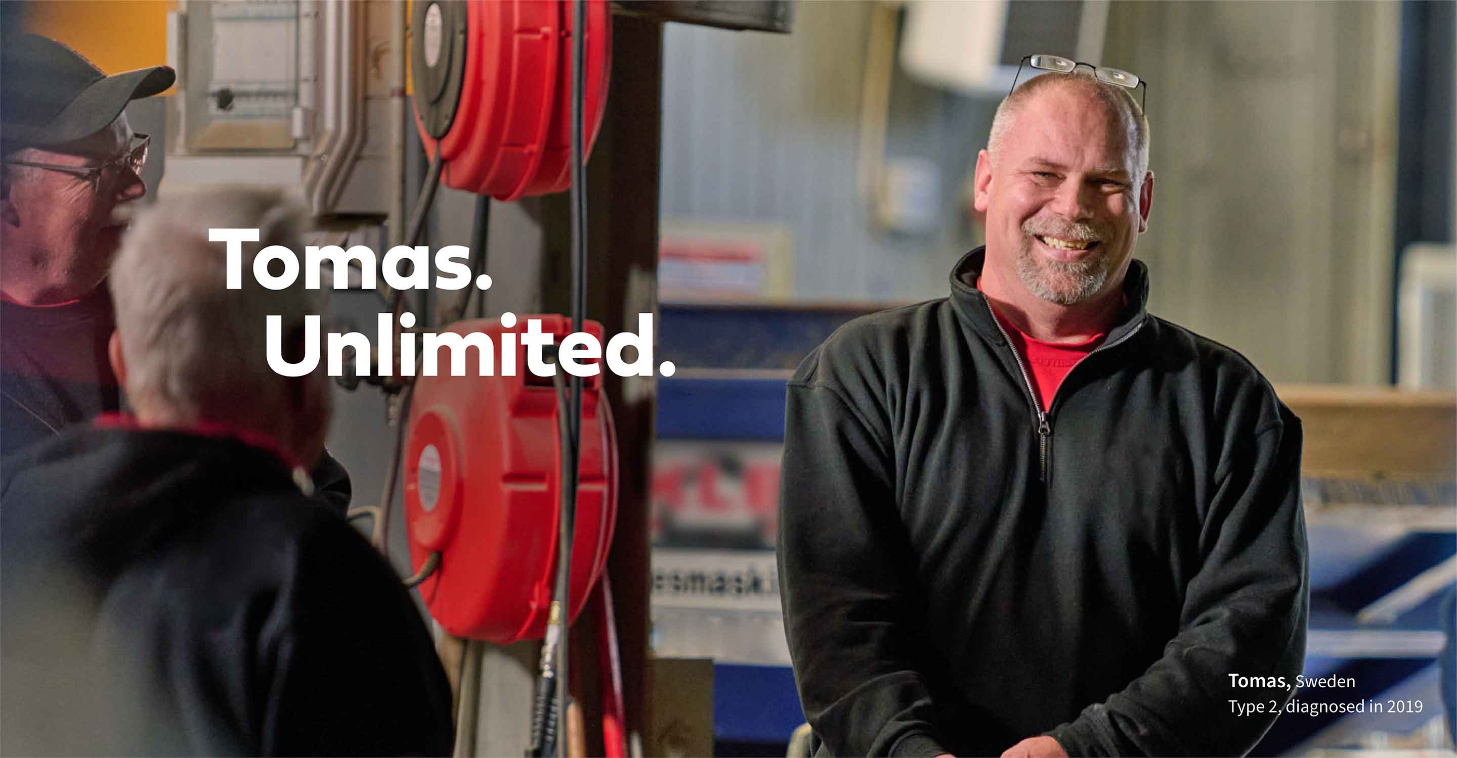 Tomas. Unlimited. Tomas, Sweden, Type 2, diagnosed in 2019